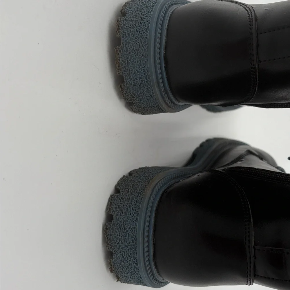 Amazon Kids Black and Blue Lace Up Ankle Boots